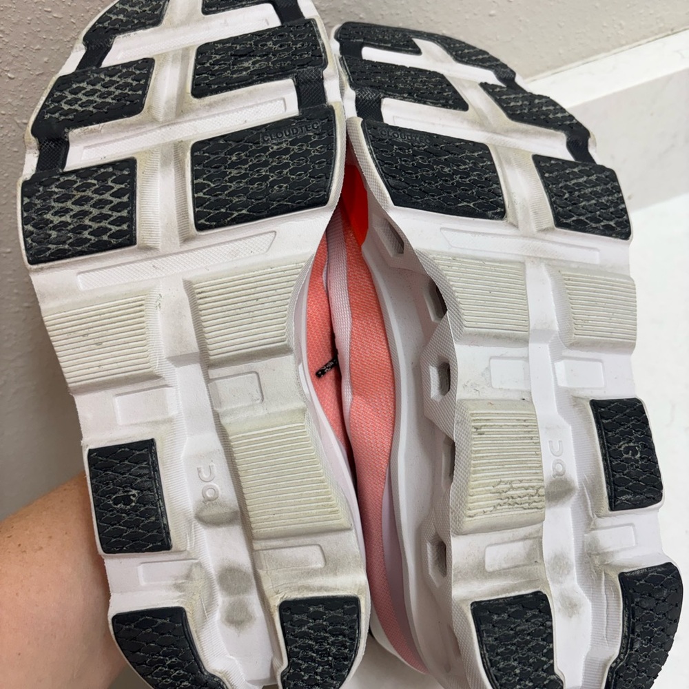 On Running Women's Athletic Shoes - White and Red - Picture 6 of 6
